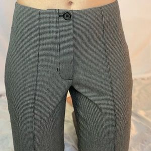 Helmet Lang Wool Houndstooth Cropped Flare Trousers